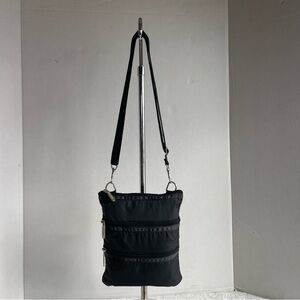 LeSportSac Black Triple Zip Crossbody Bag
